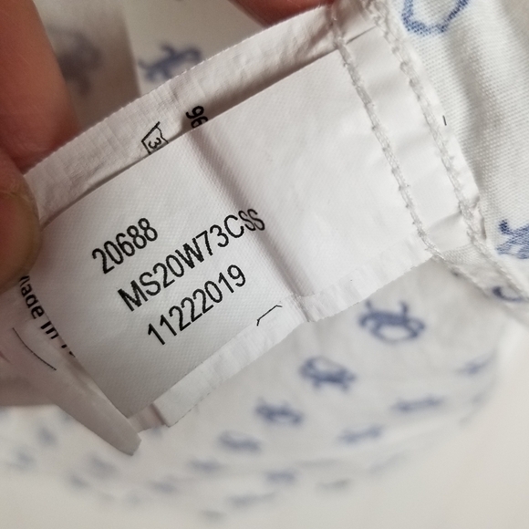 Peter Millar Mens Button Up Short Sleeve Collared Shirt Size XL Blue Crab Print - Picture 6 of 10